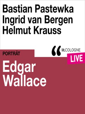 cover image of Edgar Wallace--lit.COLOGNE live